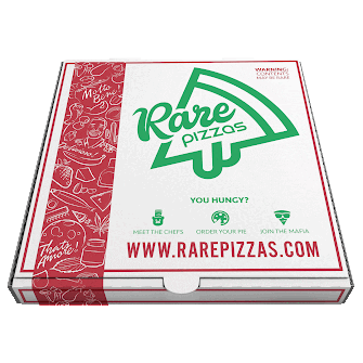 rare pizzas box